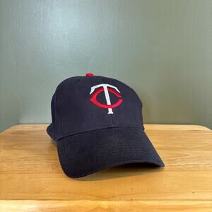 Minnesota Twins MLB Baseball Navy Blue Red Strapback Hat